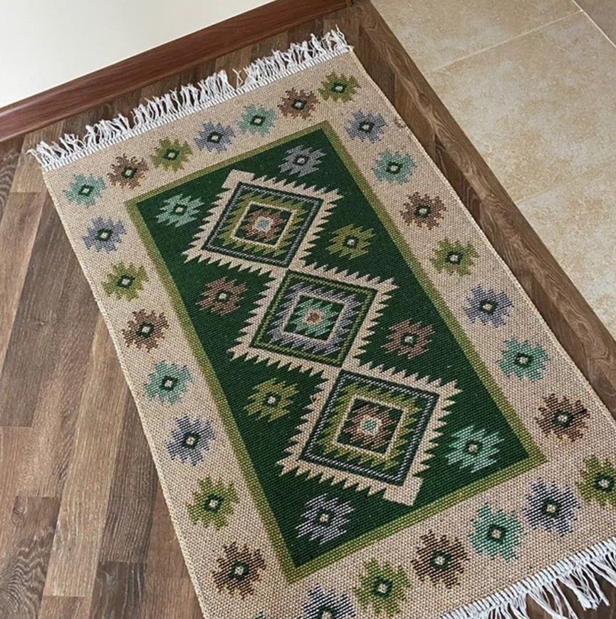 Коврик из хлопка 60*120 зел. UK02 6120201 Kilim Usak
