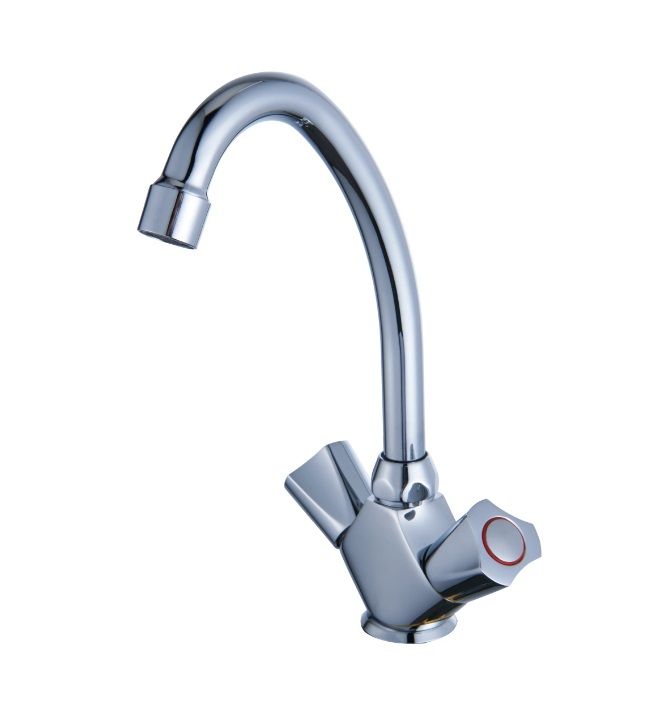 Смеситель для кухни двухручковый хром Potato Diadonna D 80-746353