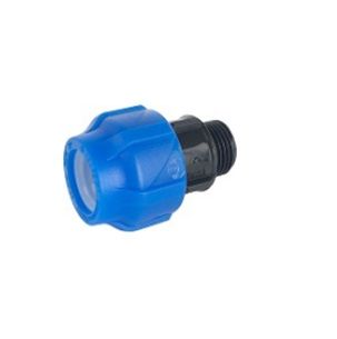 Муфта ПНД компр. соединительная c наружной резьбой  32х1" (100/20) VALFEX