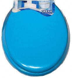 Крышка для унитаза мягкая голубая
