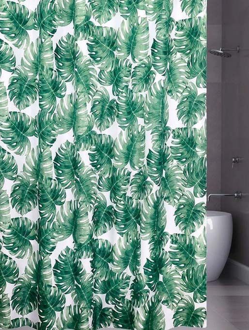 Штора для ванной тканевая синяя, winter flowers ZL-11, "Залел", 180*200