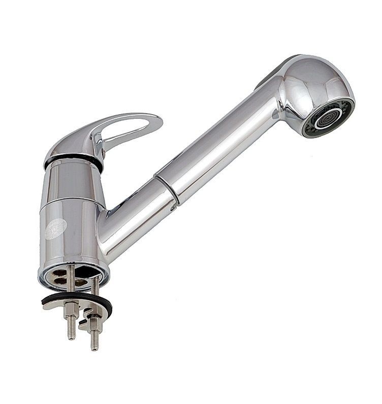 Смеситель для кухни монокомандный хром Potato Diadonna D 60-150 (выдвижной излив)