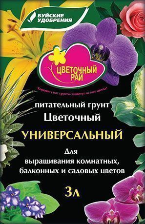 "Цветочный рай" универсальный 3л.(6 пакетов)