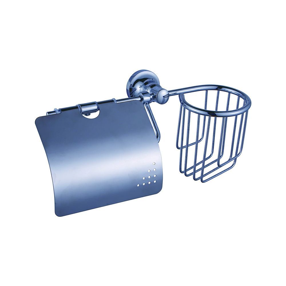 Настенный держатель для освeжителя и туалетной бумаги с крышкой P1803-1 (18 серия)