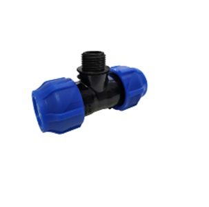 Тройник ПНД компр. переходной с наружной резьбой  25-1/2"-25  (75/15) VALFEX