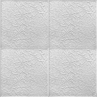 Плитка потолочная белая штампованная Париж 2/48 (упак 192шт.)