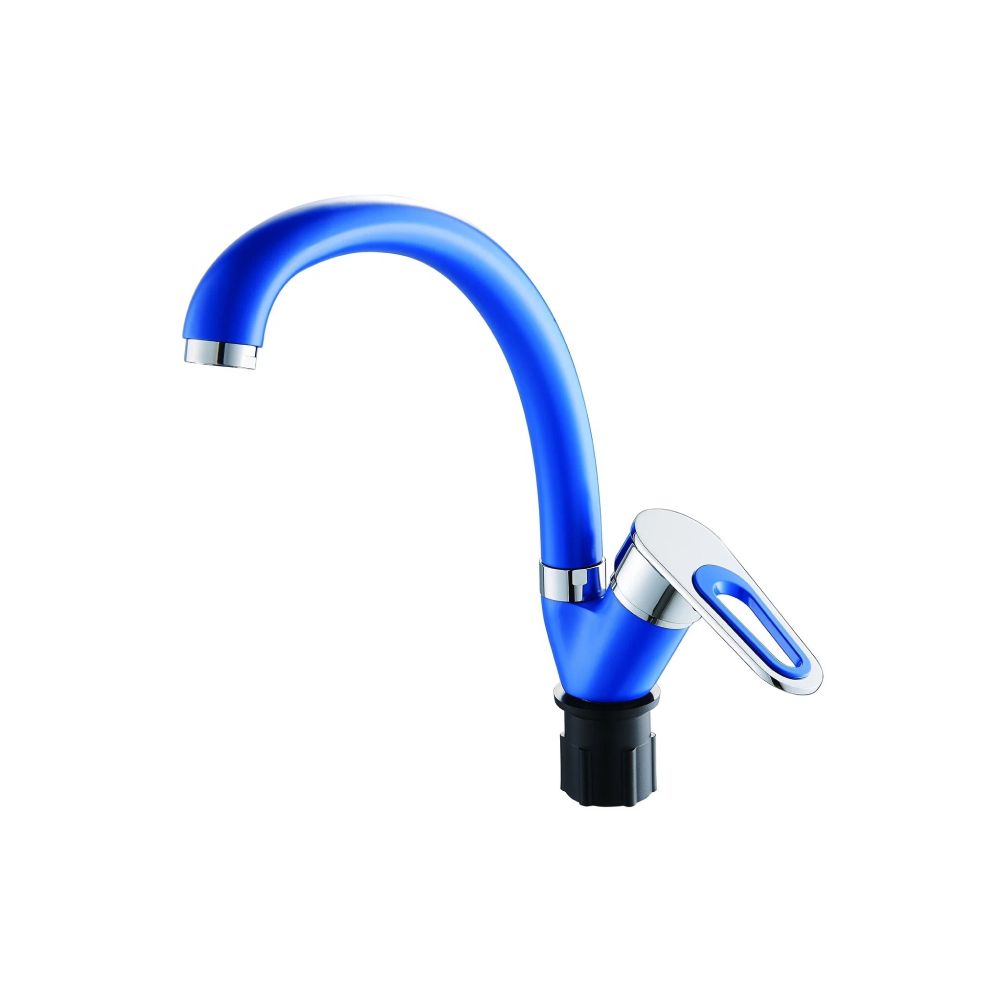 Смеситель для кухни монокомандный  синий с хромом  Potato Эверест B59-274DS