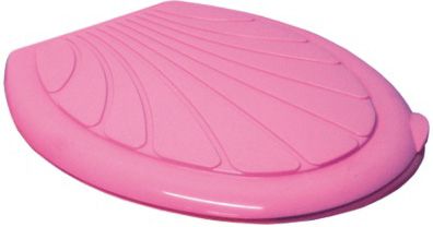 Крышка для унитаза жесткая розовая "Ракушка"
