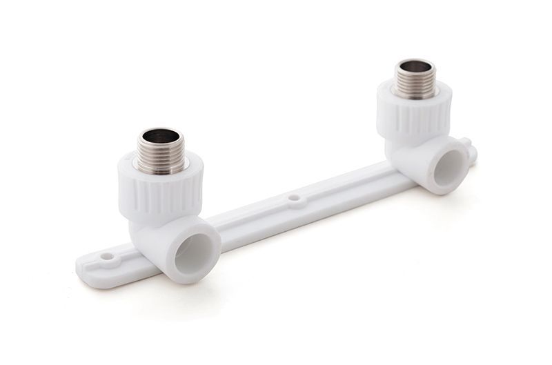 Планка для смесителей(угольник с крепл.двойной) ППР латунь ZL20*1/2М*20