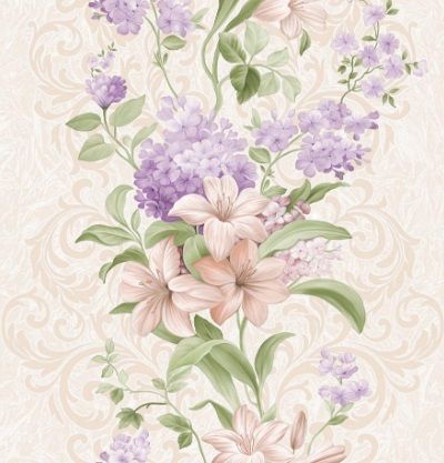 Обои Лилия гофра С14Ф-02 0,5м*10м (упак. 15 рул. Саратов)