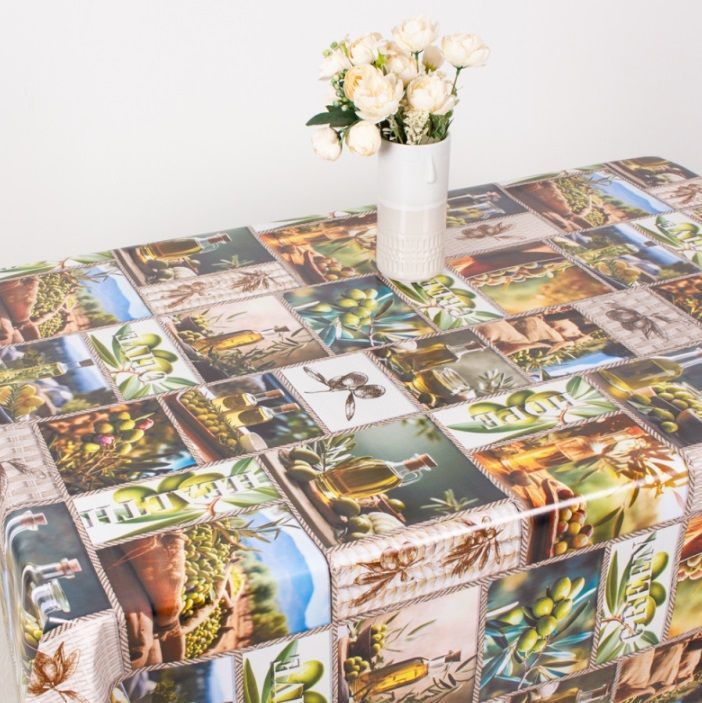 Клеенка на нетк.основе "Mirror" GX-254A Olive (1,40х20м)