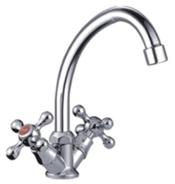 Смеситель для кухни двухручковый хром Potato P 4065 (уп.2шт.)