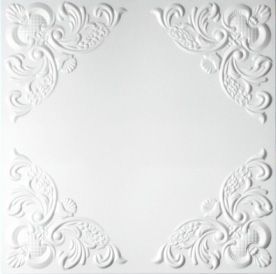 Плитка потолочная белая ламинированная Солид С-2072/38 (упак.152 шт.)