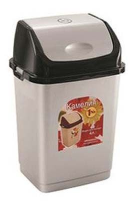 Ведро для мусора 8л серое "Камелия"