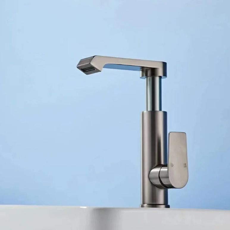 Смеситель для раковины монокомандный  серый графит  Potato Эверест B10-14TL