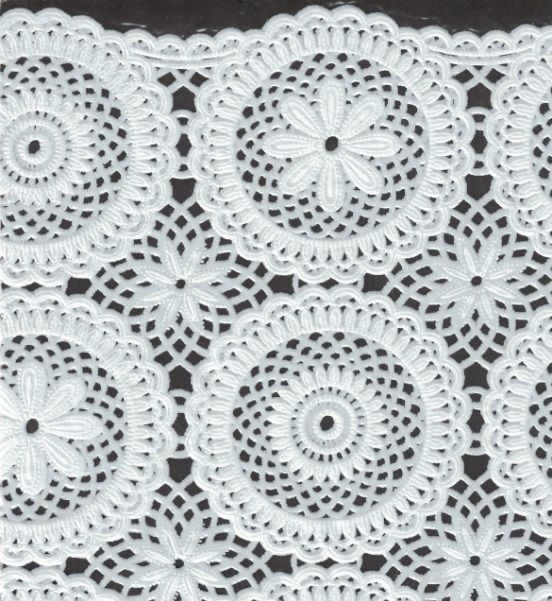 Клеенка ажурная "Лейс" 066Д (бел.круги на белом) (1,32х22м)