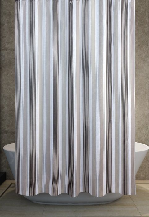 Штора для ванной тканевая бежевая, хайвей BT-829214 , "Дорофей", 180*180