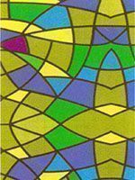 Пленка с/к "HONGDA" арт.9033 (цв.витраж.-син-зел.мозаика) 0.45х8м