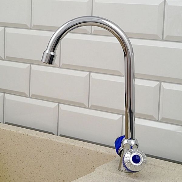 Смеситель для кухни двухручковый хром Potato Эверест B 59-356 D