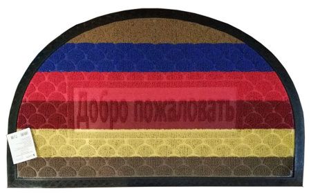 Коврик ворсовой Мультиколор 40х60 полукруг радуга