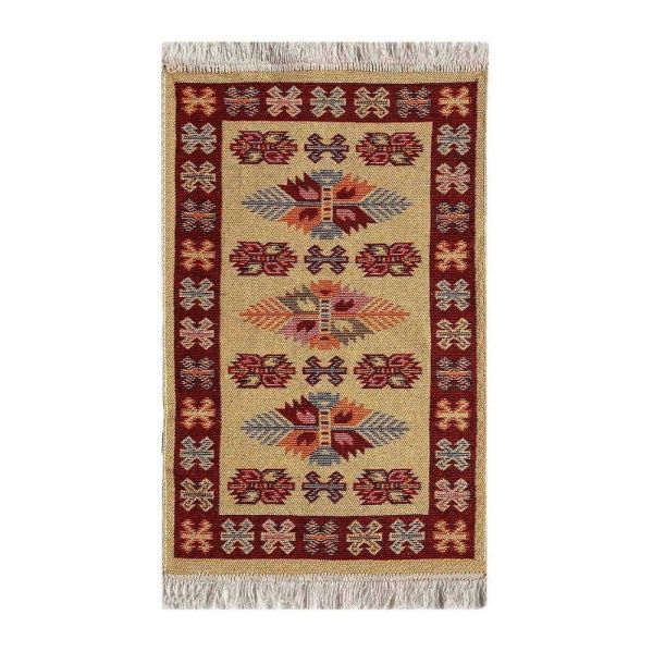 Коврик из хлопка 60*120 вишн./крем. UK1971 Kilim Usak