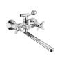 Смеситель для ванны и умывальника двухручковый белый/хром Potato P 2771-7