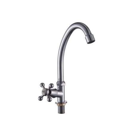 Кран водоразборный одноручковый на холодную воду хром  Potato Эверест B41-351