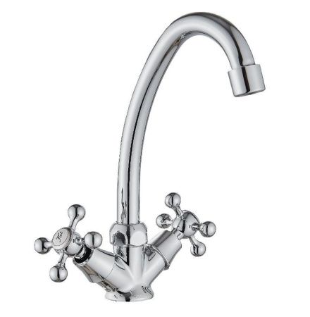 Смеситель для кухни двухручковый хром Potato Diadonna D 400-65