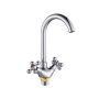 Смеситель для кухни двухручковый хром Potato P 4461