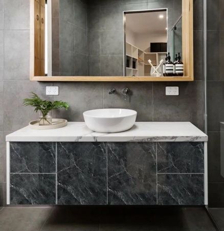 Пленка с/к Делюкс Professional арт.12022016-1 (мрамор черн.с белым) 0.45х6м