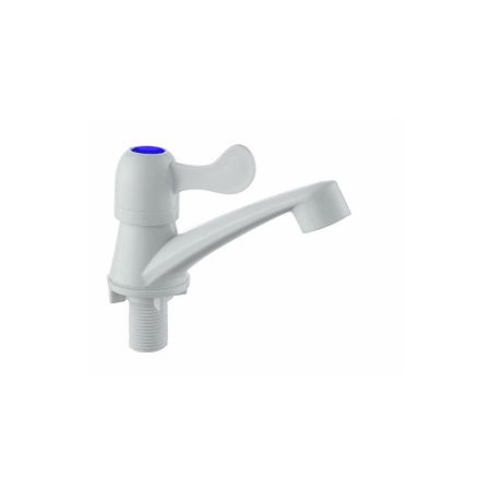 Кран водоразборный одноручковый на холодную воду белый  Potato Эверест B45-337