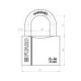 Замок навесной PL-PROTEC-3075 3key (PL-3075) англ. /блистер