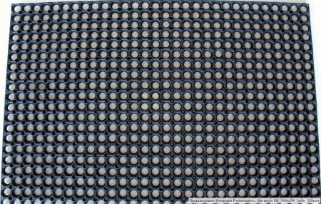 Коврик резиновый грязесборный дырка 100х150 толщ.16мм.