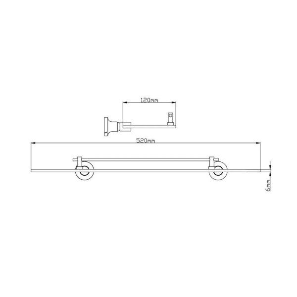 Стеклянная полочка P1907 (19 серия)
