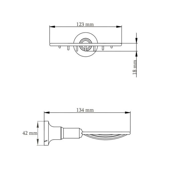 Настенная мыльница решетка (овальная)  P1902-1 (19 серия)