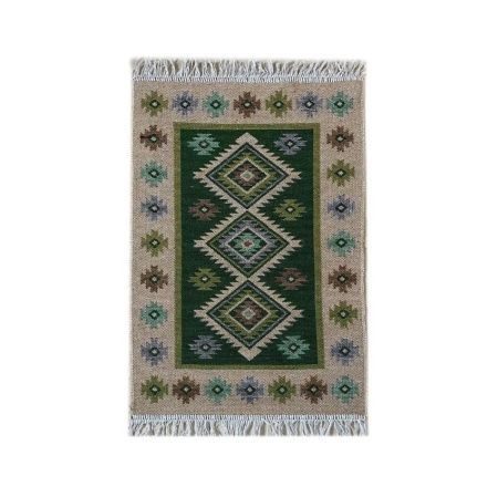 Коврик из хлопка 60*90 зел. UK02 Kilim Usak