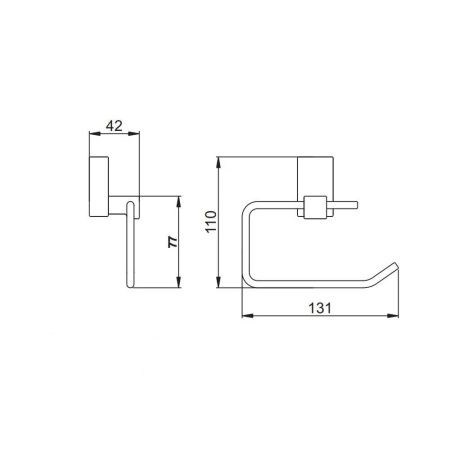 Настенный держатель для туалетной бумаги  P1703-2 (17 серия)