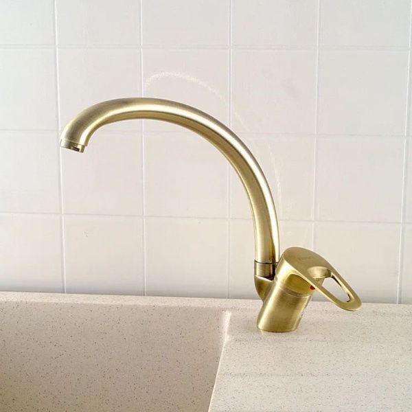 Смеситель для кухни монокомандный  под бронзу  Potato Эверест B59-026Q