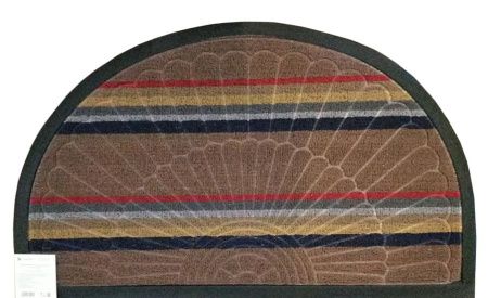 Коврик ворсовой Мультиколор 45х75 полукруг коричневый