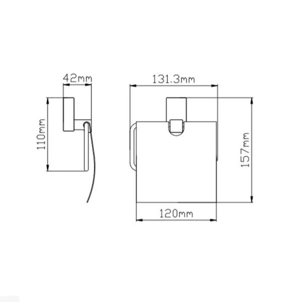 Держатель для туалетной бумаги с крышкой  P1603 (16 серия)