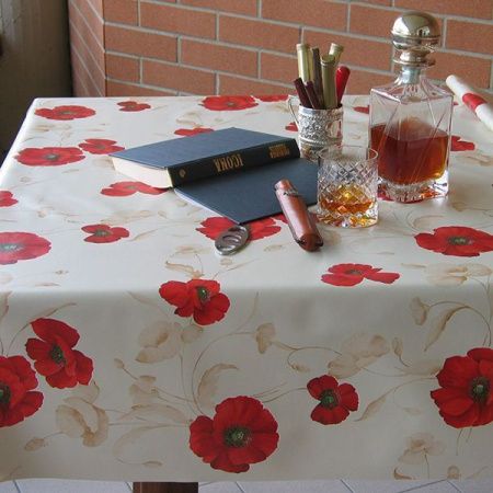 Клеенка на нетк.основе "Camelia" 594/1 Маковый цвет (1,40х20м)