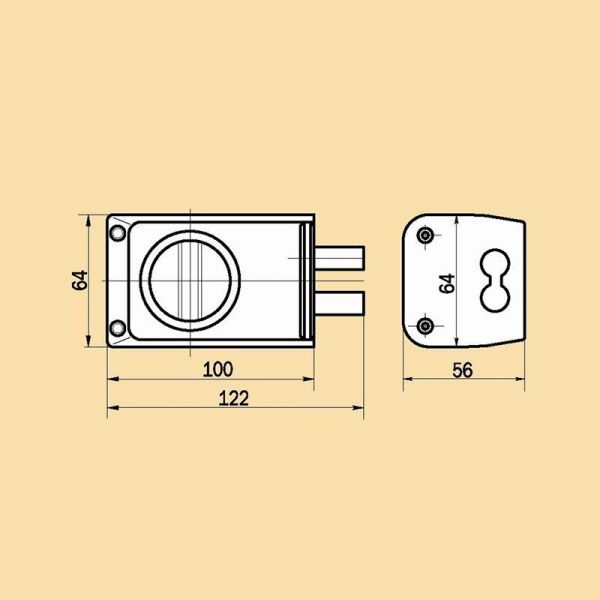 Замок накладной ЗНД-1A