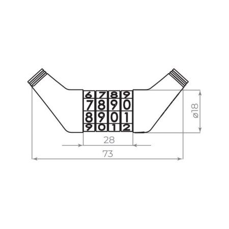 Замок навесной PD-0665-CODE