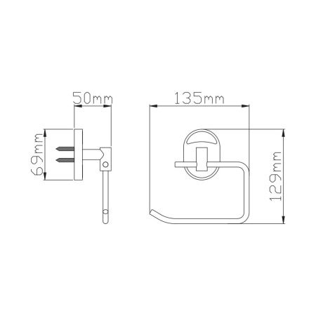 Держатель для т/бумаги без крышки P2903-2 (29 серия)