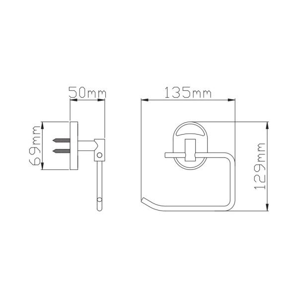 Держатель для т/бумаги без крышки P2903-2 (29 серия)