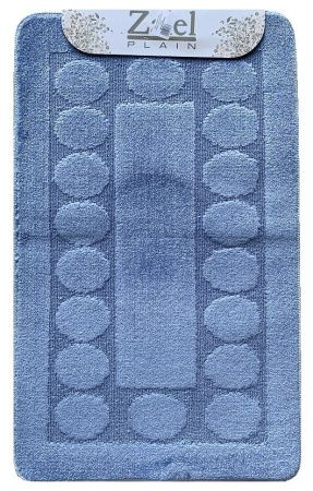 Набор ковриков Залел (2предмет) 60х100/50х60см голубой