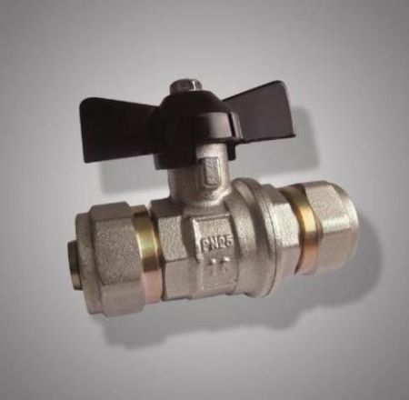 Кран шаровый  с цангой F 253.2020 FR 403  20*20 латунь Frap