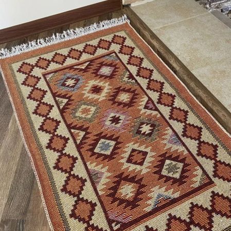 Коврик из хлопка 60*120 крем./беж. UK1471 Kilim Usak