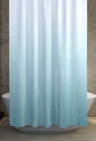 Штора для ванной тканевая голубая, сирена ВТ-829217 , "Дорофей", 180*180