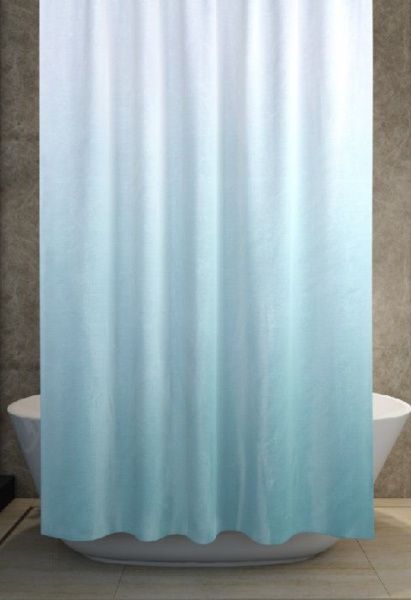 Штора для ванной тканевая голубая, сирена ВТ-829217 , "Дорофей", 180*180